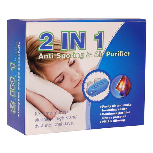 2 in 1 Anti Snoring Device Air Purifier Filter - Improves Breathing