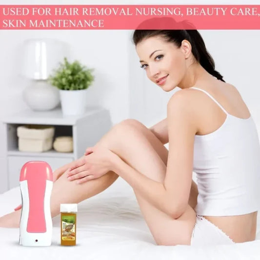 Roll On Wax Depilatory Heater Waxing Hot Cartridge Hair Removal Roller Portable