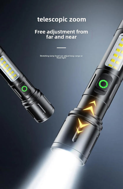 Rechargeable White Laser Super Battery Aluminum LED Flashlight, Body Tactical,Long Battery
