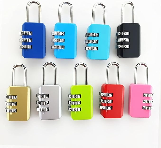 Greatangle-UK 3 Digit Code Combination Padlock For Luggage Combination Number Lock Padlock