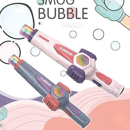 Amusing Toy Elastic Smog Bubble Machine with Bubble Water Bubble Wand Heart