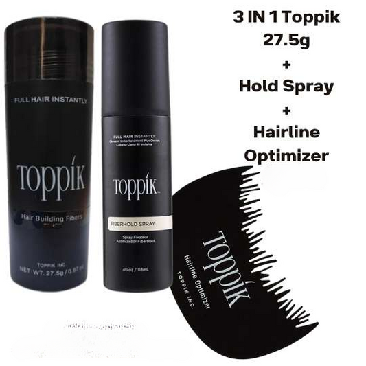 Toppik Hair Building Fiber 3-in-1 Combo Pack. This Set Includes Toppik Hair