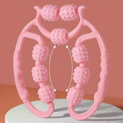 9 Wheels U Shape Points Massage Muscle Relax Roller Massager made in