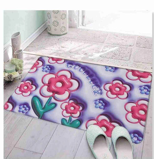 3D Printing Soft Mat Cut Flower Design Anti Slip Floor Door Mat