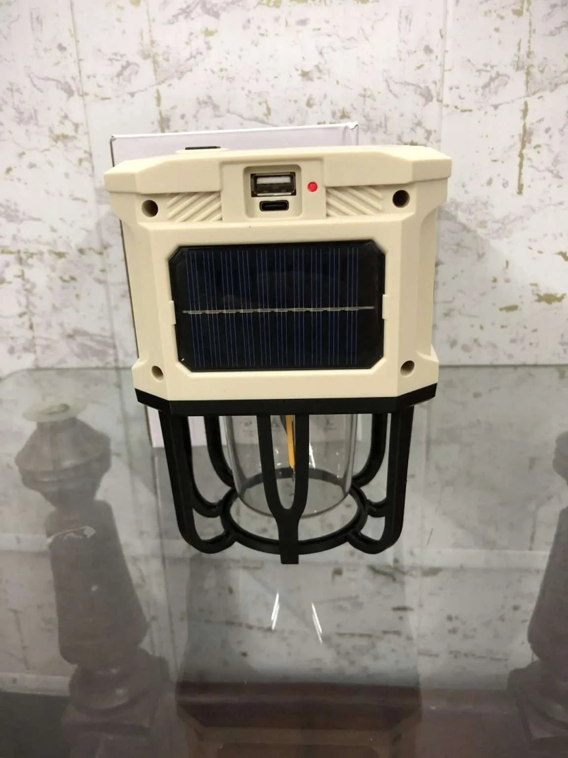 HelloCloud Multifunctional Camping Light Dual Bright &amp; Warm Modes Solar &amp; USB