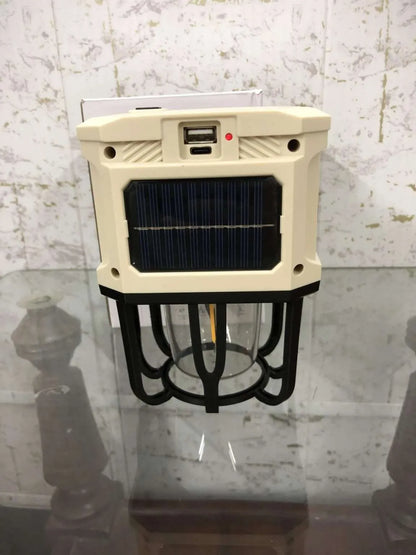 HelloCloud Multifunctional Camping Light Dual Bright &amp; Warm Modes Solar &amp; USB