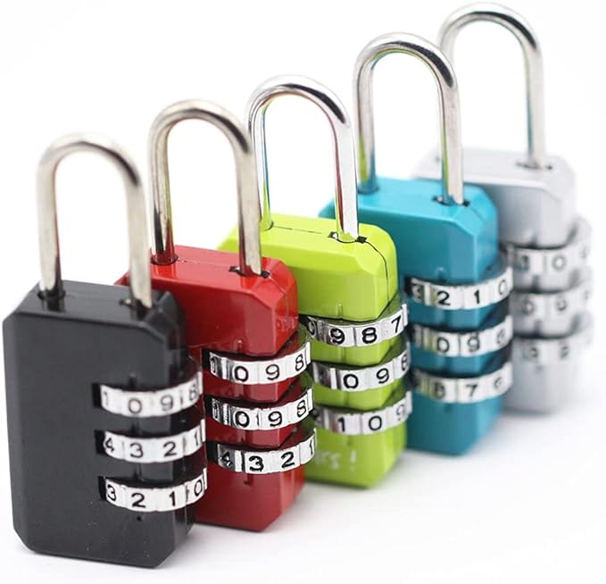 Greatangle-UK 3 Digit Code Combination Padlock For Luggage Combination Number Lock Padlock