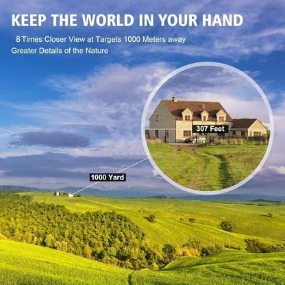 30x60 Compact Folding Binoculars, Folding Telescope With Clean Cloth and Carry Case