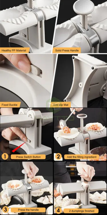 Double head design automatic dumpling machine mold, dumplings quickly and easily