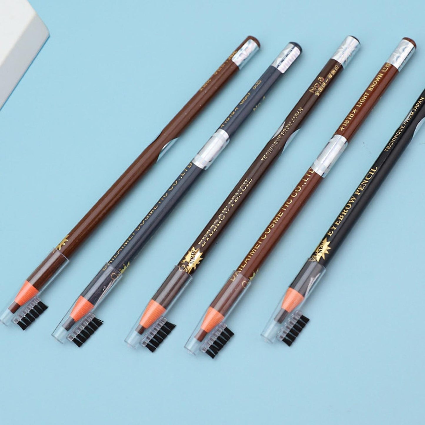 12 Pcs Waterproof Sweat-proof Eyebrow Pencil Non Smudge Long Lasting (Random Color)