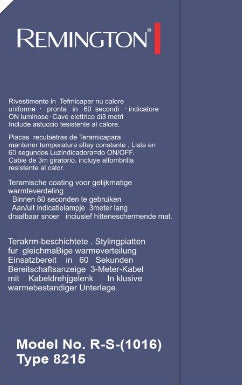 Remington Professional Silk Rebounding Advanced Silk Ceramatic Technology Type 8215