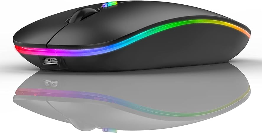 HP W10 Wireless RGB Bluetooth, Wireless, Rechargeable Slim Mouse