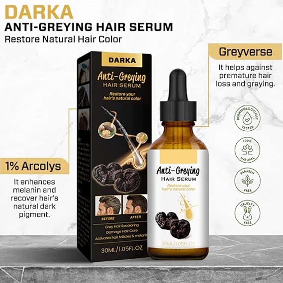 Hair Darkening Se-Rum, Darka Anti-greying Hair Se-Rum, Nutrient Natural Darkening Se-Rum 30
