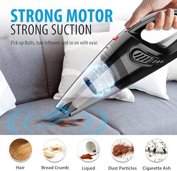 Handheld Vacuum, Hand Vacuum Cordless with High Power, Mini Vacuum Cleaner Handheld