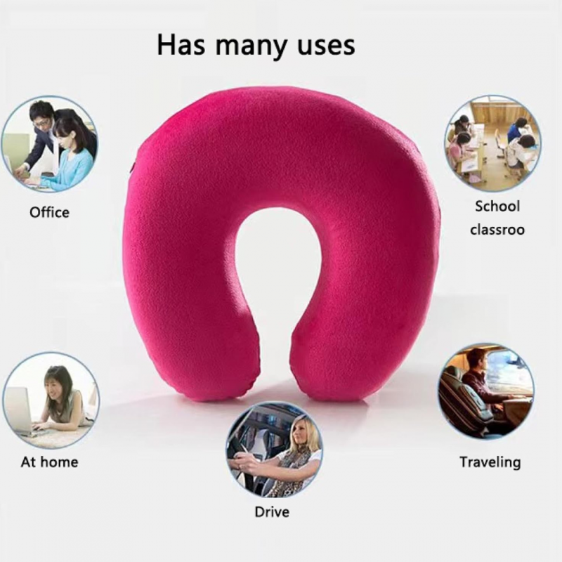U Shaped Travel Neck Pillow Extremely Soft and Comfortable (Random Color)