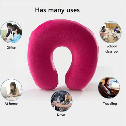 U Shaped Travel Neck Pillow Extremely Soft and Comfortable (Random Color)