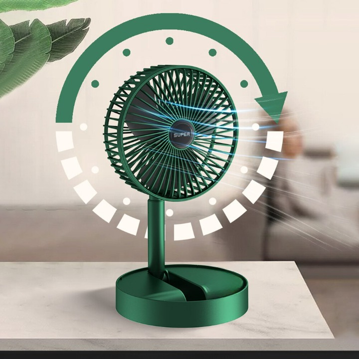 Folding Telescopic Floor Fan Summer Silent Desktop Direct electric Fan For