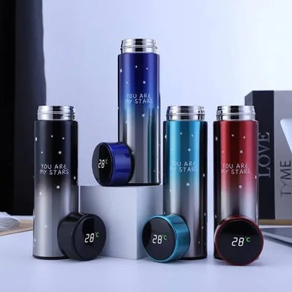 Stars Colorful smart LED Temperature Bottle (500ml) - Random Color