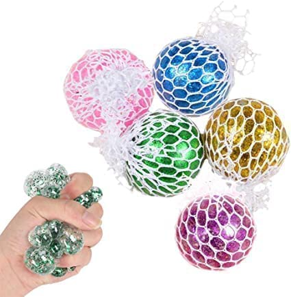 Mesh Stress Balls Squeeze Toys for Hand Therapy Relief, Squishy Relief Toys