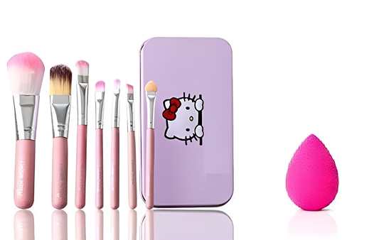 07 PCs Kitty Style Brushes Makeup Brush Set | Complete Brush