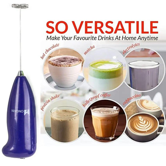 Electric Egg Beater Milk Drink Coffee Whisk Mixer Foamer Mini Handle Stirrer