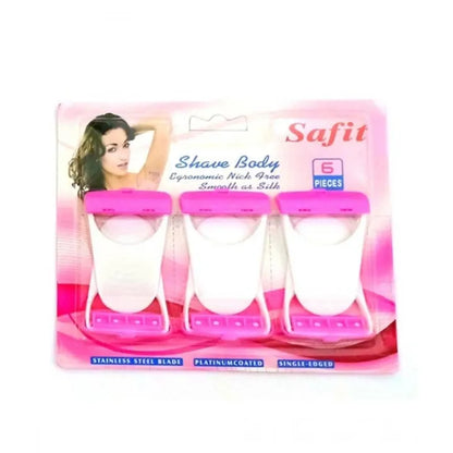 6 Pcs Set Safit Women Razor Disposable Body Shaving Razor
