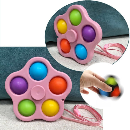 Colorful Finger Spinner Fun Fidget Toy for Stress Relief, Focus &amp;