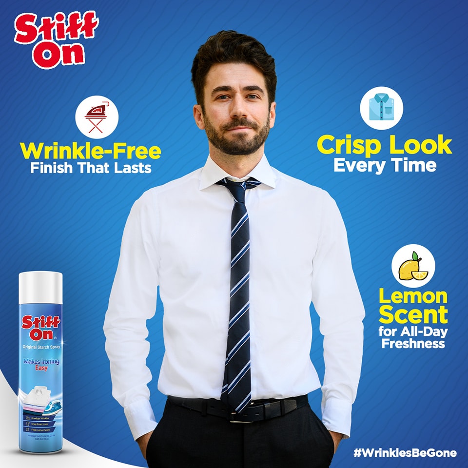 Fabric Starch Spray Stiff On for crisp and fresh clothes -