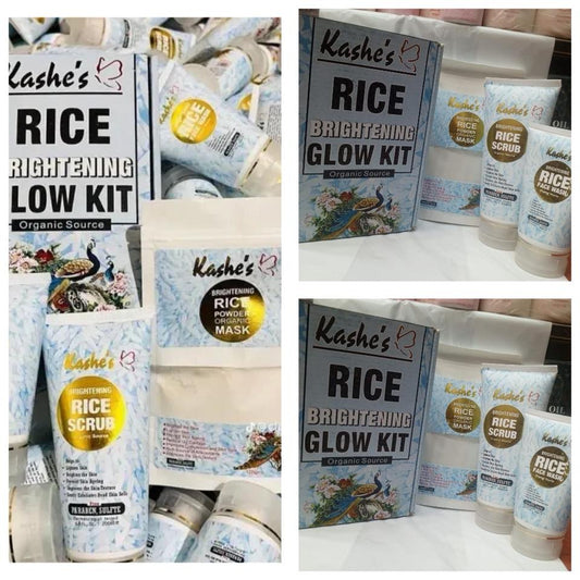 Kashe's Rice Extract Bright Glow Kit ( Rice Face Wash + Rice