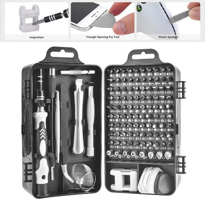 115-in-1 Precision Magnetic Screwdriver Set Stainless Steel Flat Head Repair Tool