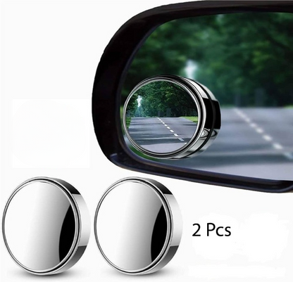 2pcs Round Blind Spot Mirrors Wide-Angle Lens for Enhanced Rear and