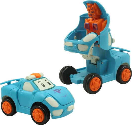 1 Pc - Pull Back Robot Car Toy - Push &amp; Go