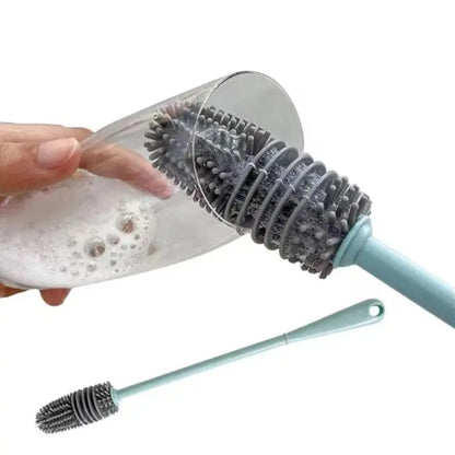 Silicone Feeder Bottle Brush Glass Brush Cup Brushes Long Handle | Silicone