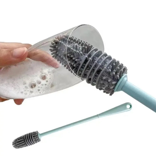 Silicone Feeder Bottle Brush Glass Brush Cup Brushes Long Handle | Silicone