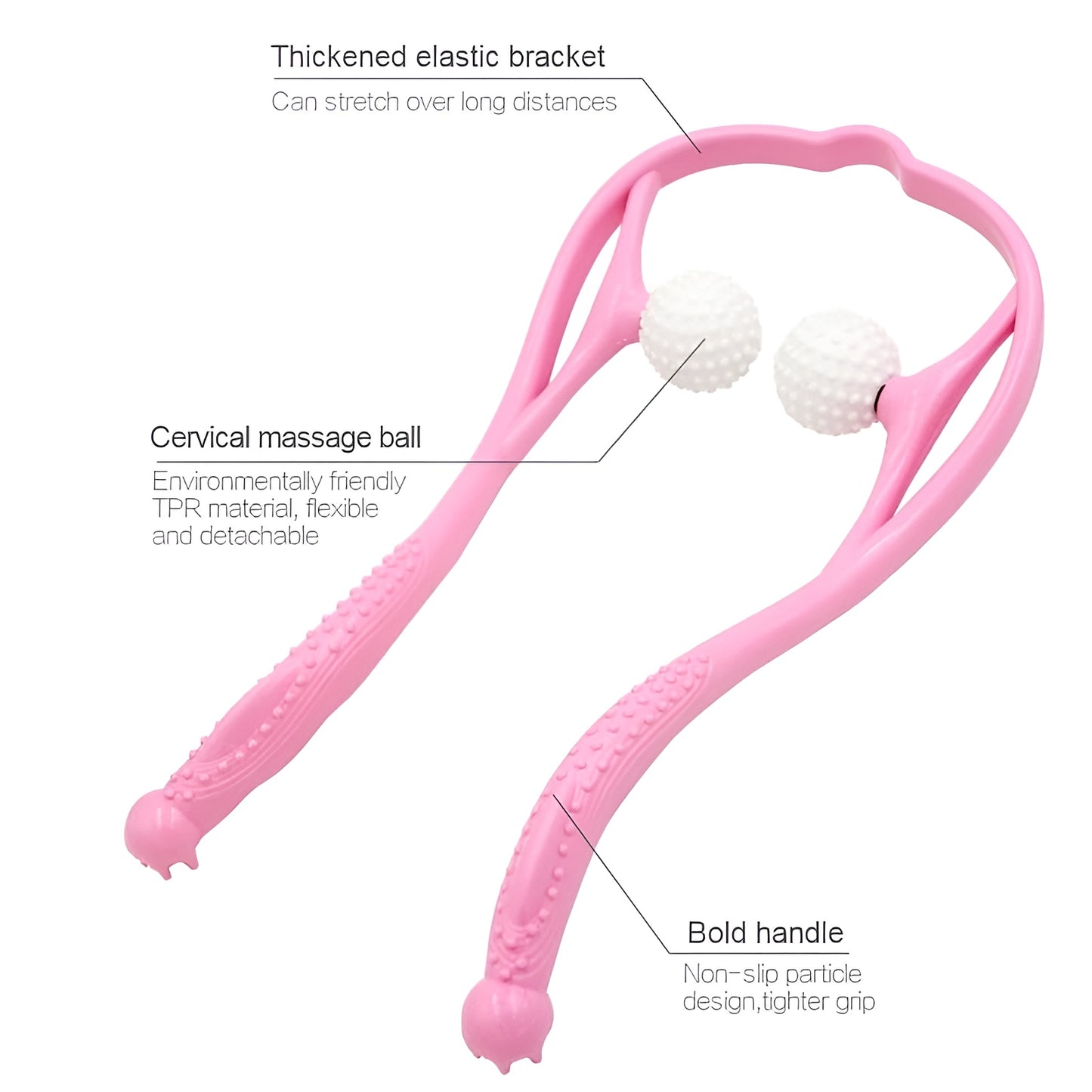 Manual Neck Massager For Cervical pain, deep Tissue | Handheld Massager Tool