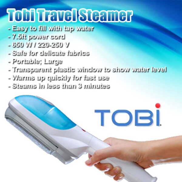 Portable TOBI Steamer Iron,steam ironing.