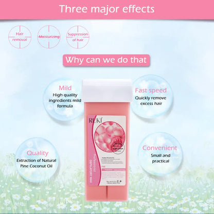 Refill Wax for Women, Roll On Wax Refill for Hair Areas of