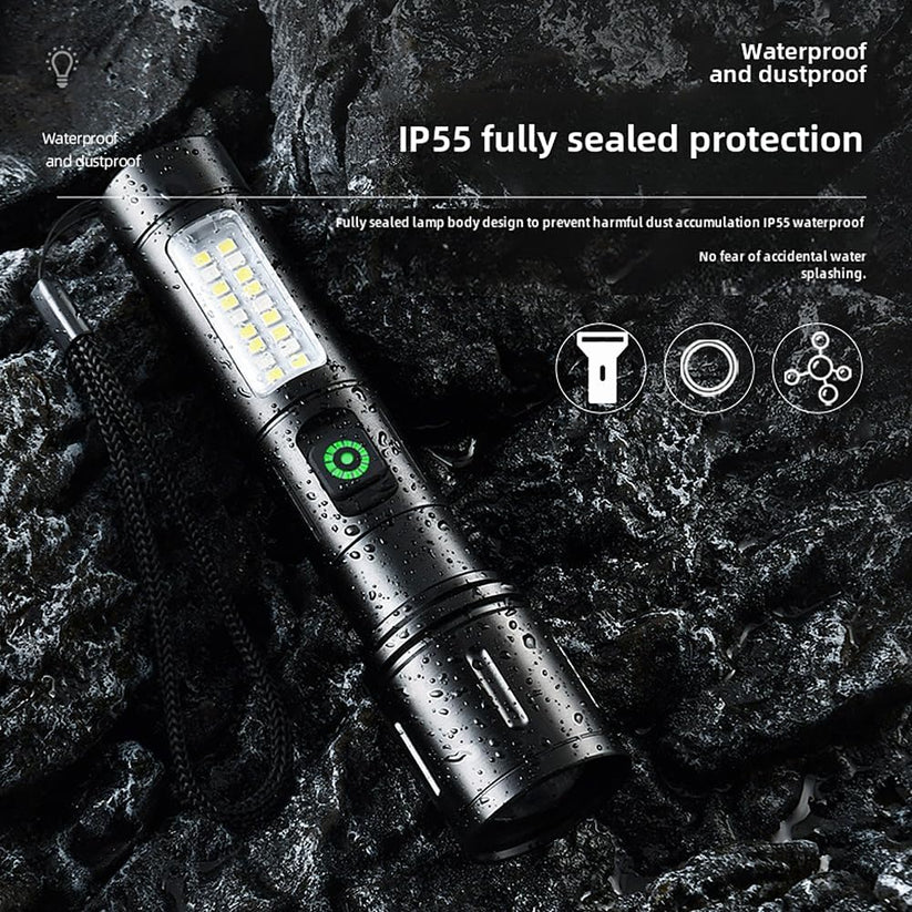 Rechargeable White Laser Super Battery Aluminum LED Flashlight, Body Tactical,Long Battery