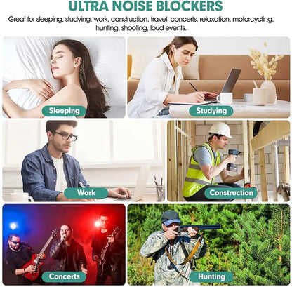 Foam Ear Plug for travel Anti Noise Reduction Removable Corded Soft Earplugs