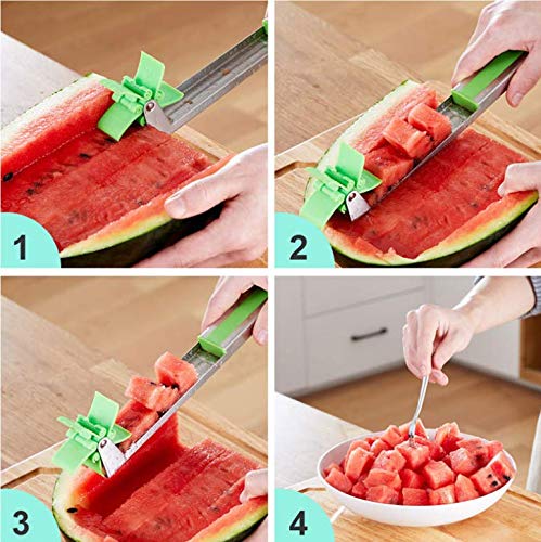 Windmill Watermelon Cube Cutter | Watermelon Slicer Cutter, Stainless Steel Watermelon Cutter