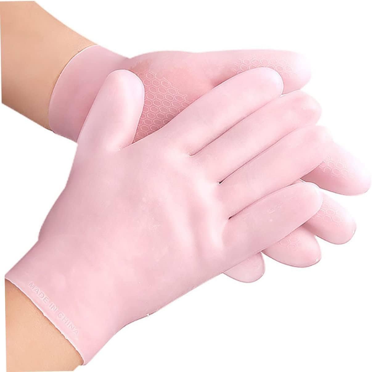 (1 Pair) Moisturizing Glove Set, Silicone Gel Spa Gloves For Dry Cracked