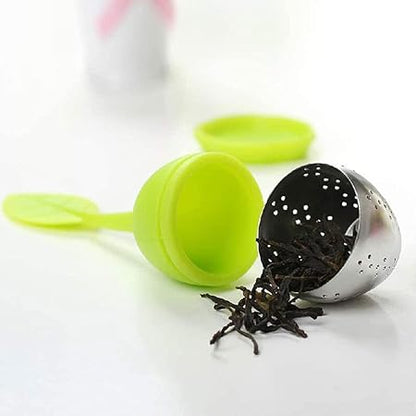 Tea Infuser, 2 in 1 Silicone Tea Infuser, Stainless Steel Silicone Tea