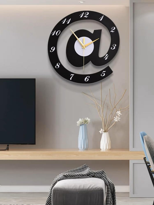 The Sign (@)3D Wooden wall clock for Living Room, Bed Room Home