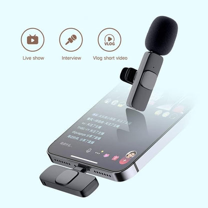 WIRELESS MIC K9 Dual Microphone Mic Plug &amp; Play USB Type C