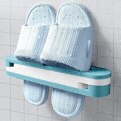 3 In 1 Shoes Rack Wall Mounted Folding Slippers Shoes Bathroom Towel