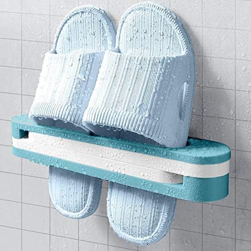 3 In 1 Shoes Rack Wall Mounted Folding Slippers Shoes Bathroom Towel