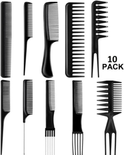 (10 Pcs) Multipurpose Salon Hair Styling Hairdressing hairdresser Barber Combs Professional Comb