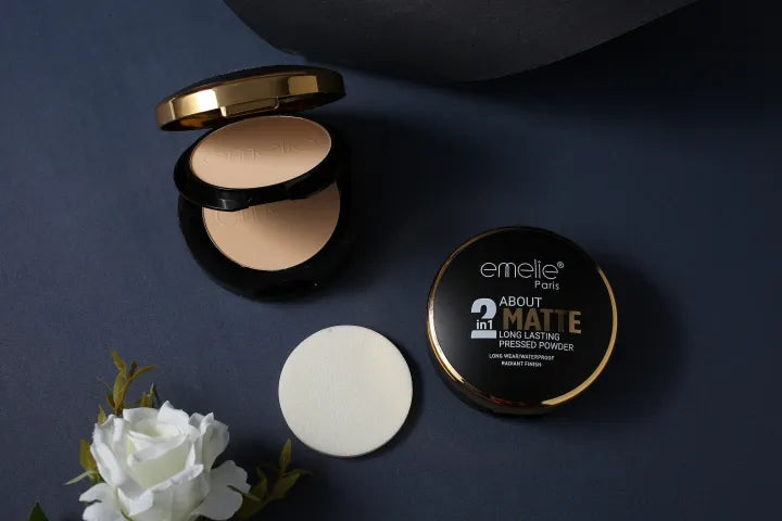 Emelie 2 in 1 Matte Pressed Powder