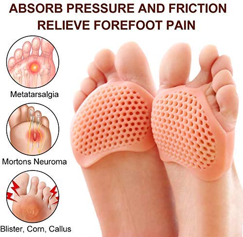 Silicone Gel Half Toe Heel Sleeve | Forefoot Insole Shoes Pain Relief
