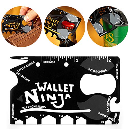 Ninja Wallet 18 in 1 Multifunction Survival Tool Outdoor Screwdriver, Bottle Opener,